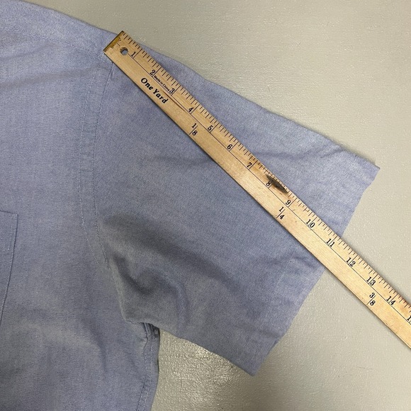 Ralph Lauren Short Sleeve Button Down Shirt Mens XL Blue Pocket Blake Canvas - Picture 9 of 10